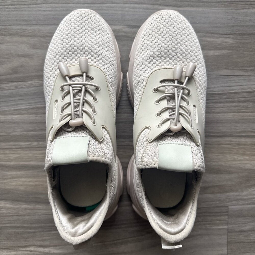 Taupe Drawstring Trainers - Picture 2 of 4